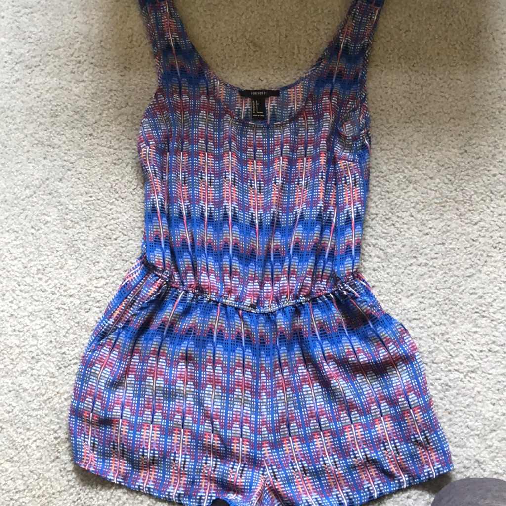 Patterned Romper Size Small